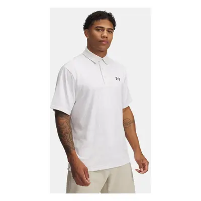 Under Armour Playoff 3.0 Poloshirt mit Aufdruck für Herren Weiß / Weiß Clay / Downpour Grau M