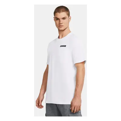 Under Armour Heavyweight Kurzarm-Oberteil mit Armour-Label für Herren Weiß / Schwarz 3XL