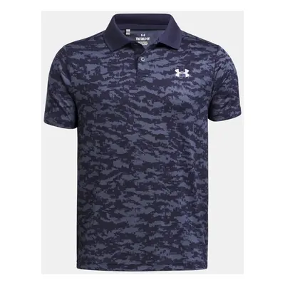 Under Armour Matchplay Poloshirt mit Aufdruck für Jungen Midnight Blaue Marine / Halo Grau YLG (