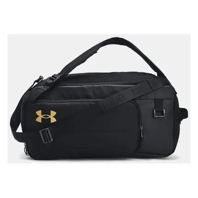 Under Armour Contain Duo kleiner Rucksack/Seesack Schwarz / Metallisch Gold Einheitsgrösse