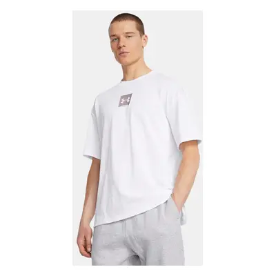Under Armour Heavyweight Kurzarm-Oberteil mit SM Box Oversize-Passform für Herren Weiß / Tetra G