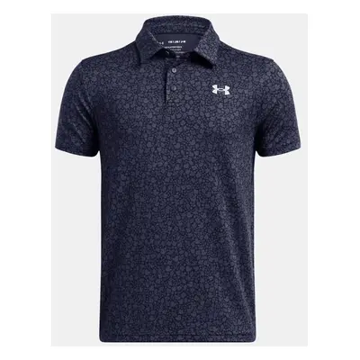 Under Armour Playoff Poloshirt mit Aufdruck für Jungen Midnight Blaue Marine / Halo Grau YLG (14