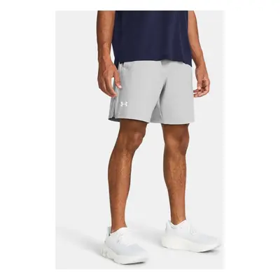 Under Armour Launch Ungefütterte Shorts (18 cm) für Herren Mod Grau / Mod Grau / Weiß S