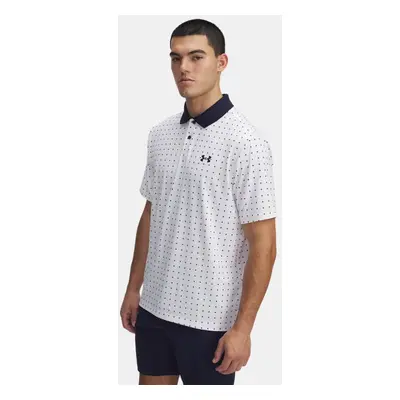 Under Armour Matchplay Poloshirt mit Aufdruck für Herren Weiß / Midnight Blaue Marine / Midnight