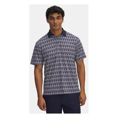Under Armour Playoff 3.0 Poloshirt mit Aufdruck für Herren Weiß / Midnight Blaue Marine / Stahl 