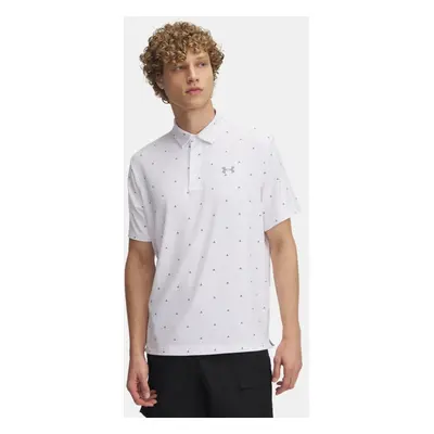Under Armour Playoff 3.0 Poloshirt mit Aufdruck für Herren Weiß / Stahl L