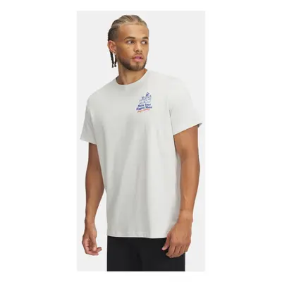 Under Armour Heavyweight Moving Day Kurzarm-Oberteil mit Abbildung für Herren Weiß Clay / Royal 