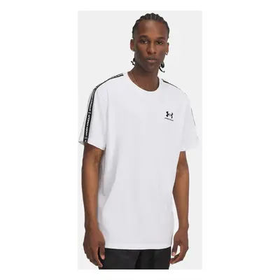 Under Armour Icon Heavyweight-T-Shirt mit Streifen für Herren Weiß / Schwarz L