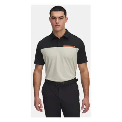 Under Armour Tee To Green Poloshirt in Blockfarben für Herren Schwarz / Khaki Base / Fire L