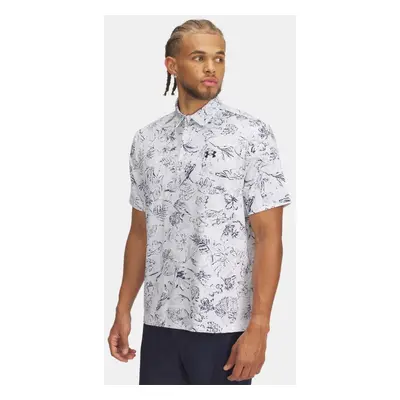 Under Armour Playoff 3.0 Poloshirt mit Aufdruck für Herren Weiß / Midnight Blaue Marine / Midnig