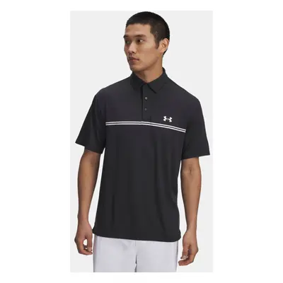 Under Armour Playoff 3.0 Stripe Poloshirt für Herren Schwarz / Summit Weiß / Weiß L