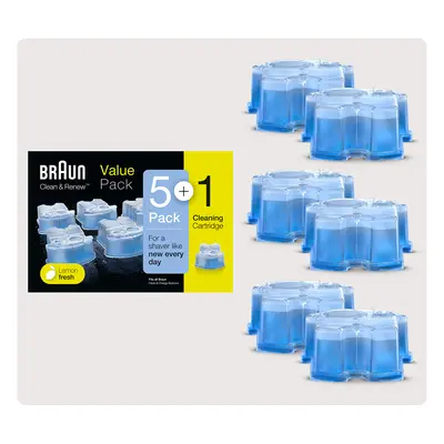 Braun Clean & Renew Ersatzkartuschen für elektrische Rasierer  5+1er-Pack