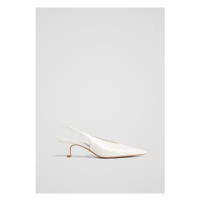 Stradivarius Kitten Pumps mit offener Ferse WEISS