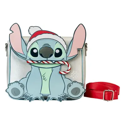 Schultertasche für Mädchen Loungefly Disney Stitch Holiday glitter