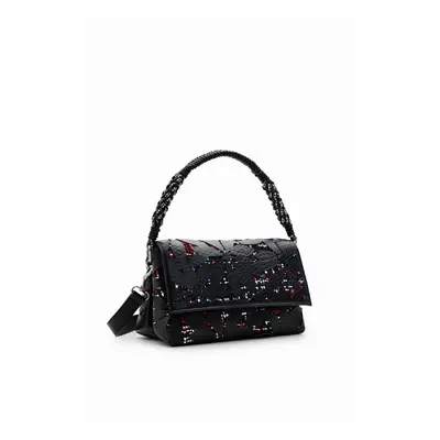 Mittelgroße Umhängetasche mit geprägten Blumen Frau Desigual