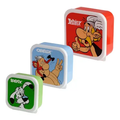 Set von 3 Lunchpaketen box Astérix Obélix et Idéfix Puckator Dogmatix