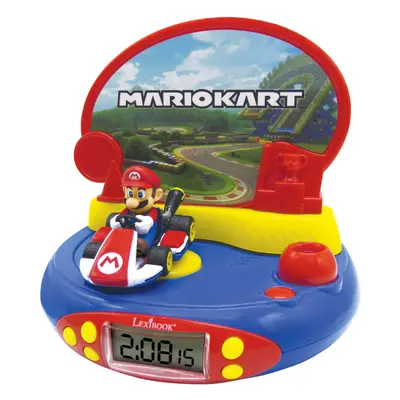 Nintendo-Projektorwecker mit mario kart in 3d und Sounds aus dem Videospiel Lexibook