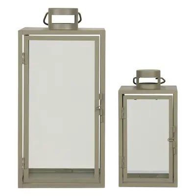 Laternen mit Henkel aus Metall und Glas House Nordic Corfu (x2)