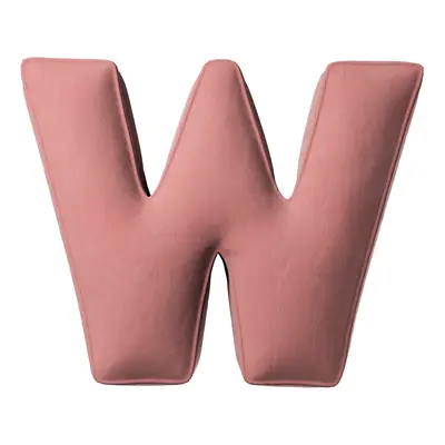 Kissen Buchstabe w Yellow Tipi Posh Velvet