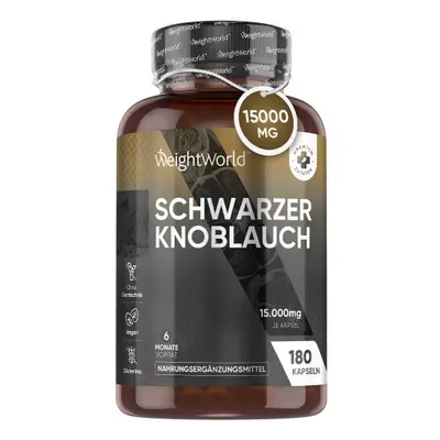 Schwarzer Knoblauch 15000mg, 180 Kapseln Ideal für Ihr Herz WeightWorld