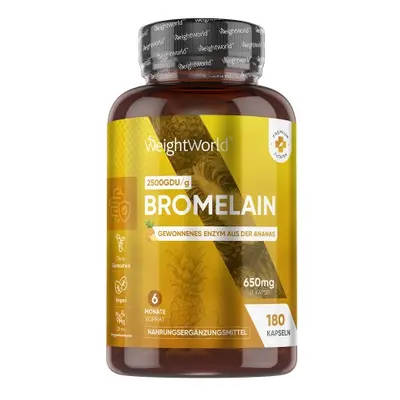 Bromelain Kapseln – Verdauungs- & Entzündungsunterstützung WeightWorld Vegan & Glutenfrei