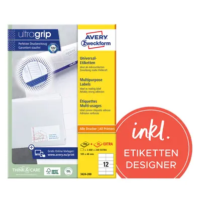 AVERY Zweckform Universal-Etiketten, 210 x 297 mm, weiß