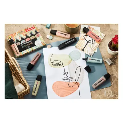 STABILO Textmarker BOSS ORIGINAL NatureCOLORS, 4er Etui