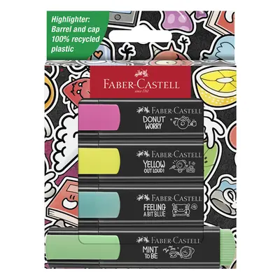 FABER-CASTELL Textmarker TEXTLINER 46 GRAFFITI, 4er Etui