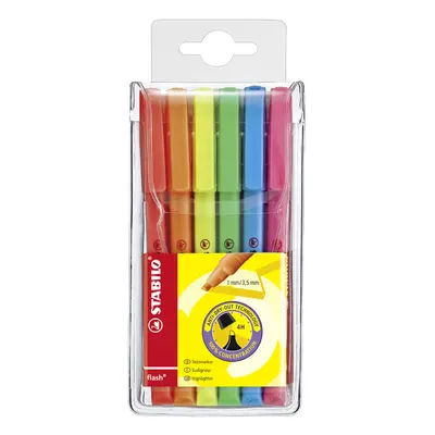 STABILO Textmarker flash, 6er PP-Etui