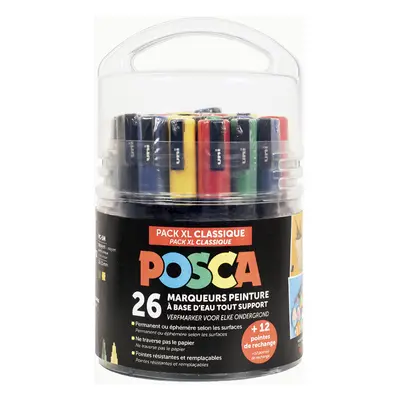 POSCA Pigmentmarker , Pack XL Classique, , 26er Set, sortiert