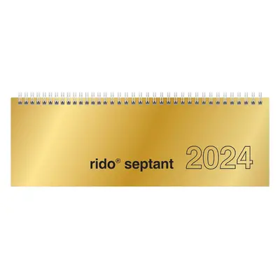 Rido idé Tischkalender , septant, , 2025, Glanzkarton gold