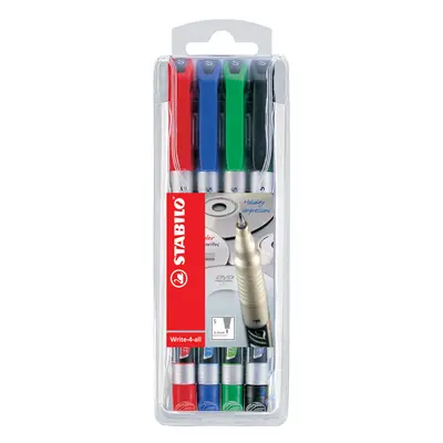 STABILO Permanent-Marker Write-4-all, M, 4er Kunststoff-Etui