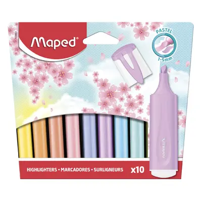 Maped Textmarker FLUO, PEPS PASTEL, 10er Blister