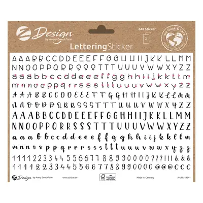 AVERY Zweckform ZDesign Trend Sticker LETTERING Buchstaben