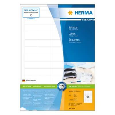 HERMA Universal-Etiketten PREMIUM, 70 x 50,8 mm, weiß