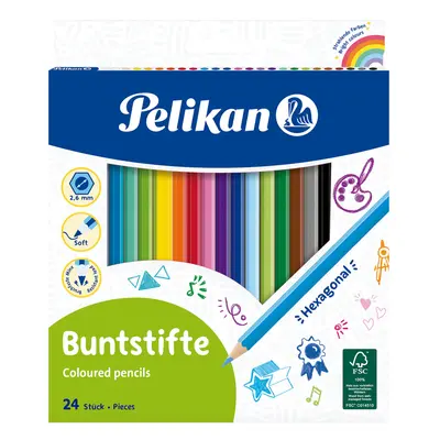 Pelikan Buntstifte Standard, sechseckig, 24er Kartonetui