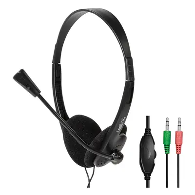 LogiLink Stereo Headset, mit Mikrofon, schwarz