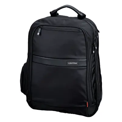 LiGHTPAK Notebook-Rucksack , ECHO, , aus Nylon, schwarz