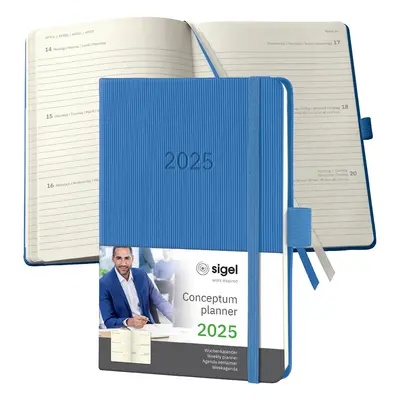 Sigel Taschenkalender Conceptum 2025, ca. DIN A6, blau