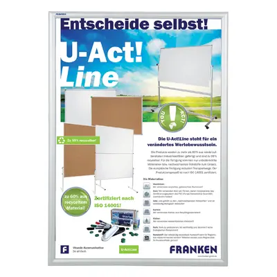 FRANKEN Plakatrahmen Security, feuerfest, DIN A2