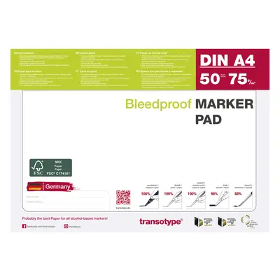 Transotype Markerblock DIN A2, 75 g/qm, 50 Blatt