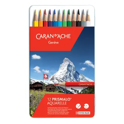 CARAN D, ACHE Buntstifte PRISMALO Aquarelle, 12er Metalletui