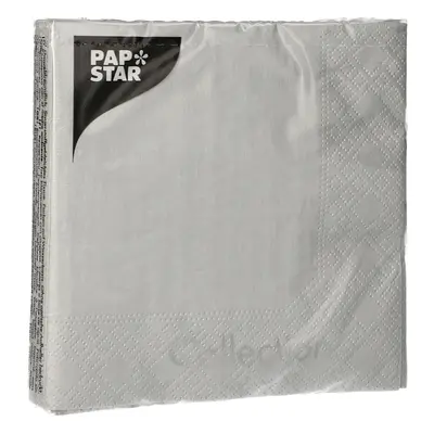 PAPSTAR Weihnachts-Serviette, 330 x 330 mm, silber