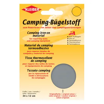 KLEIBER Quick-Camping-Bügelstoff, 340 x 120 mm, grau