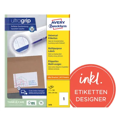 AVERY Zweckform Universal-Etiketten, 48,5 x 25,4 mm, weiß