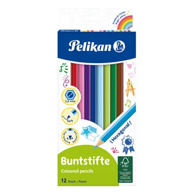 Pelikan Buntstifte Standard, sechseckig, 12er Kartonetui