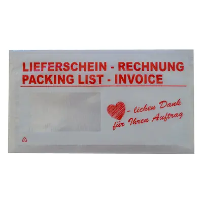 Dm-folien Lieferscheintasche, DIN C5, mit Aufdruck