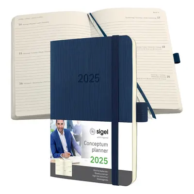 Sigel Taschenkalender Conceptum 2025, ca. DIN A6, blau