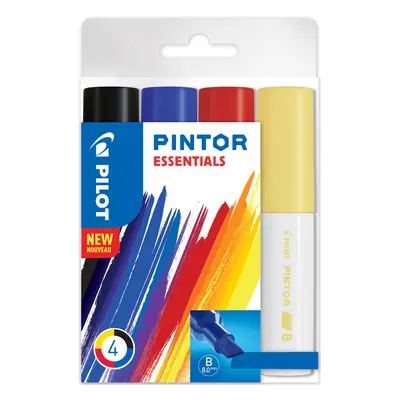 PILOT Pigmentmarker PINTOR, broad, 4er Set , ESSENTIALS,
