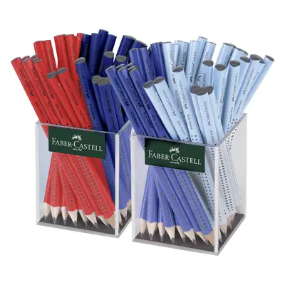 FABER-CASTELL Bleistift Jumbo GRIP, 2er Köcher